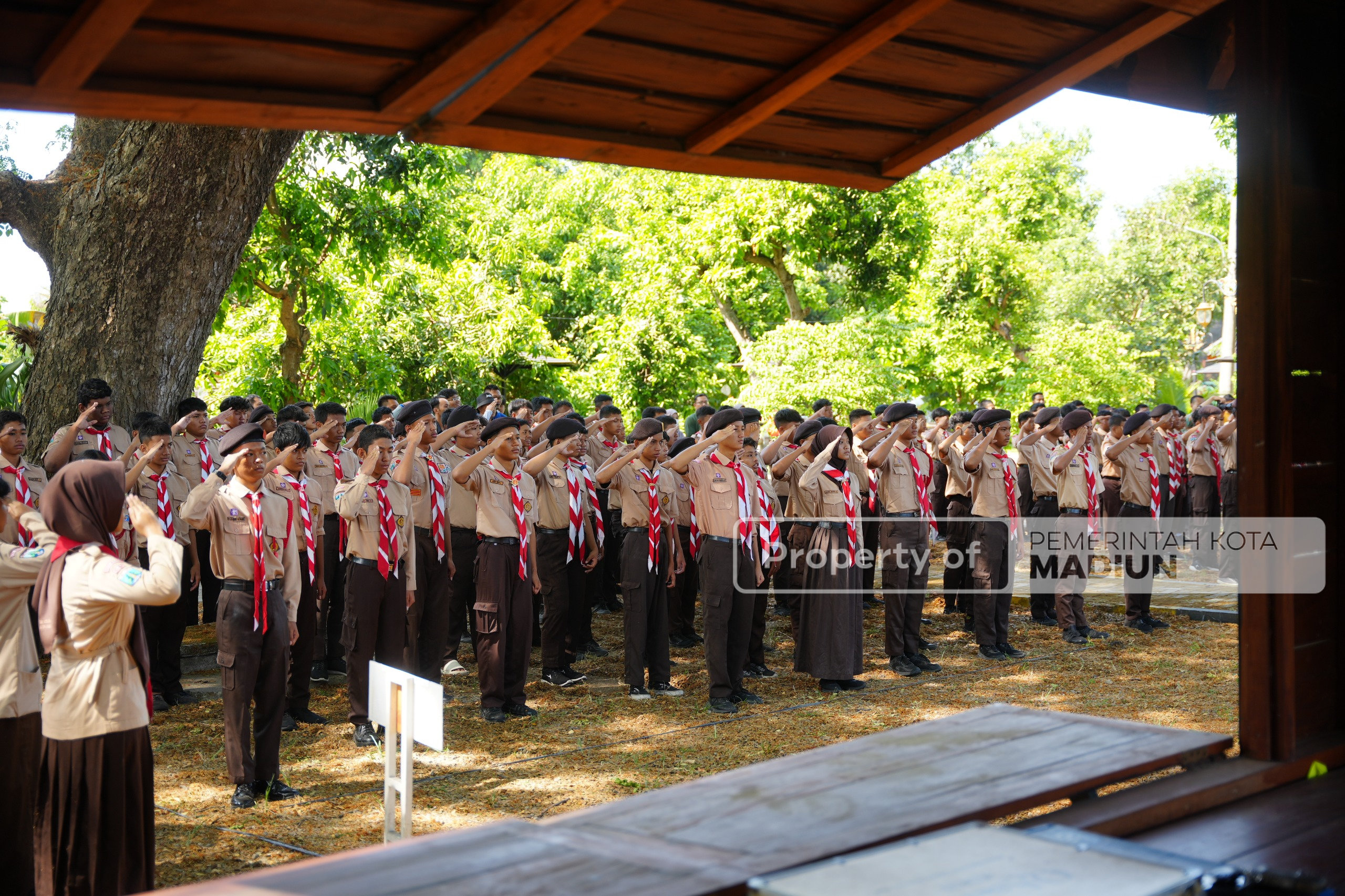 Tanamkan Nasionalisme dan Taat Hukum, Ratusan Siswa Dapat Pembinaan Karakter di Ngrowo Bening