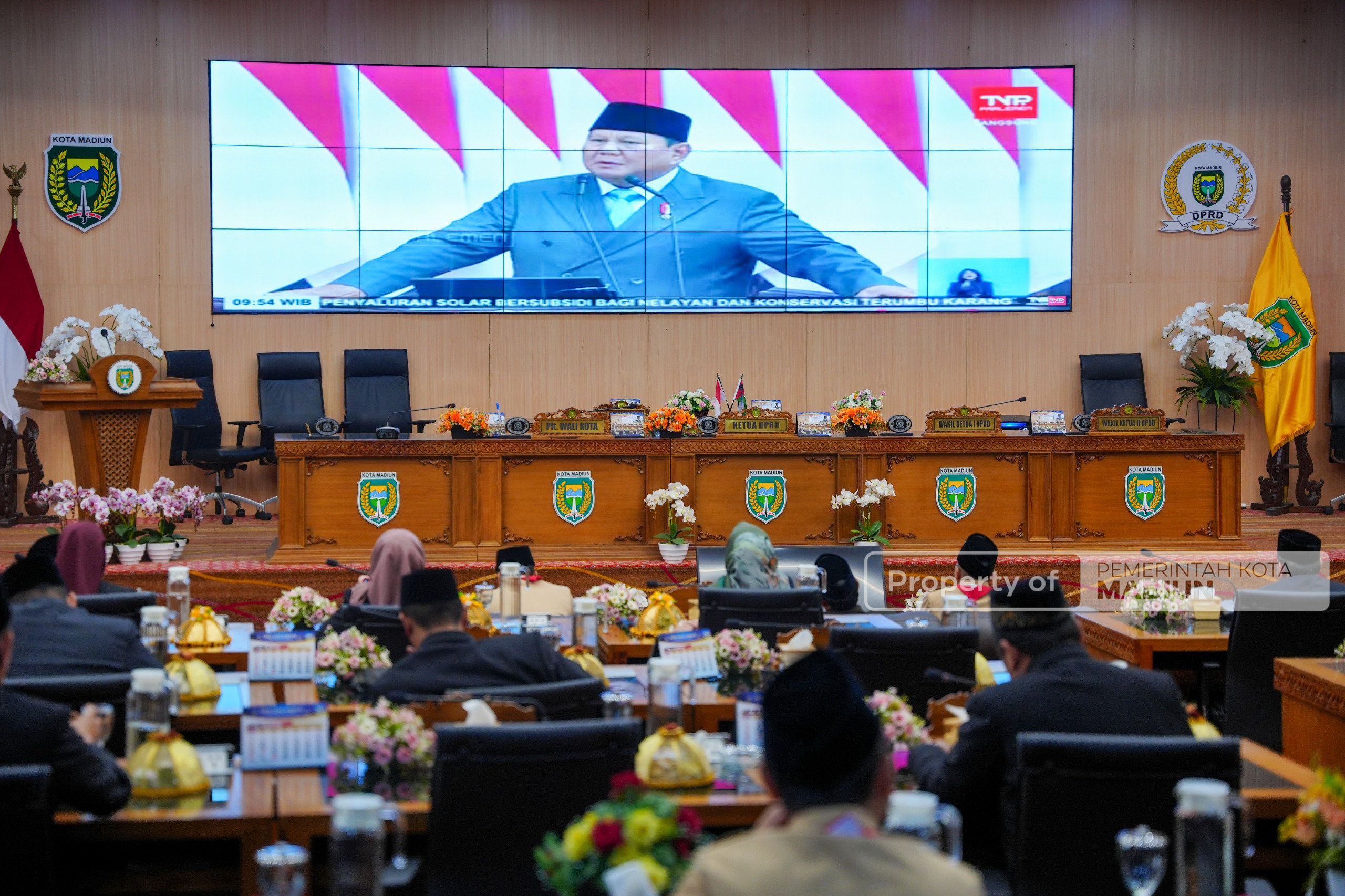 Dengarkan Pidato Kenegaraan Presiden, Pemkot Madiun Tegaskan Komitmen Selaraskan Program Nasional