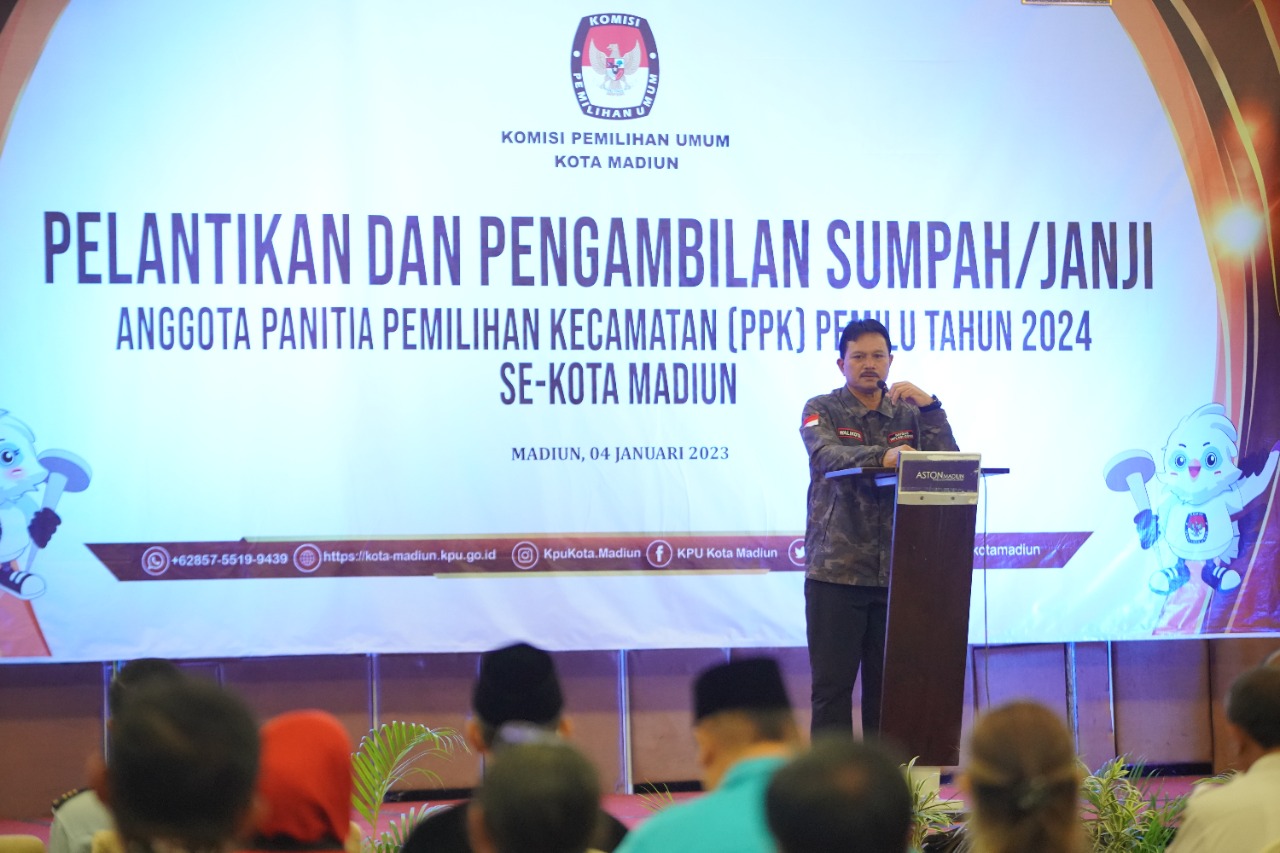 Hadiri Pelantikan Panitia Pemilihan Kecamatan, Wali Kota Pesan ke Depankan Kejujuran