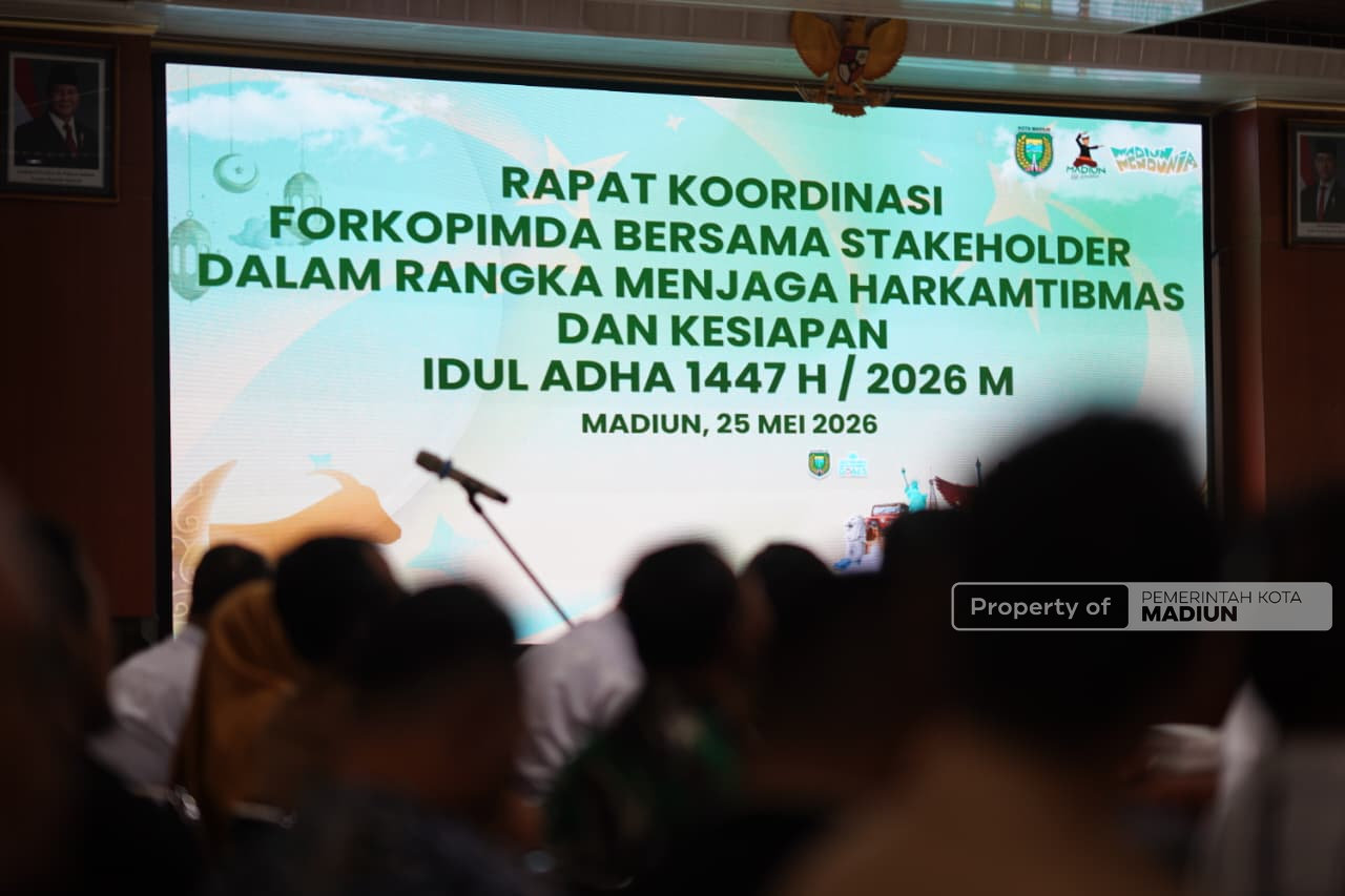 Jelang Libur Iduladha, Pemkot Madiun Matangkan Kamtibmas Hingga Wisata