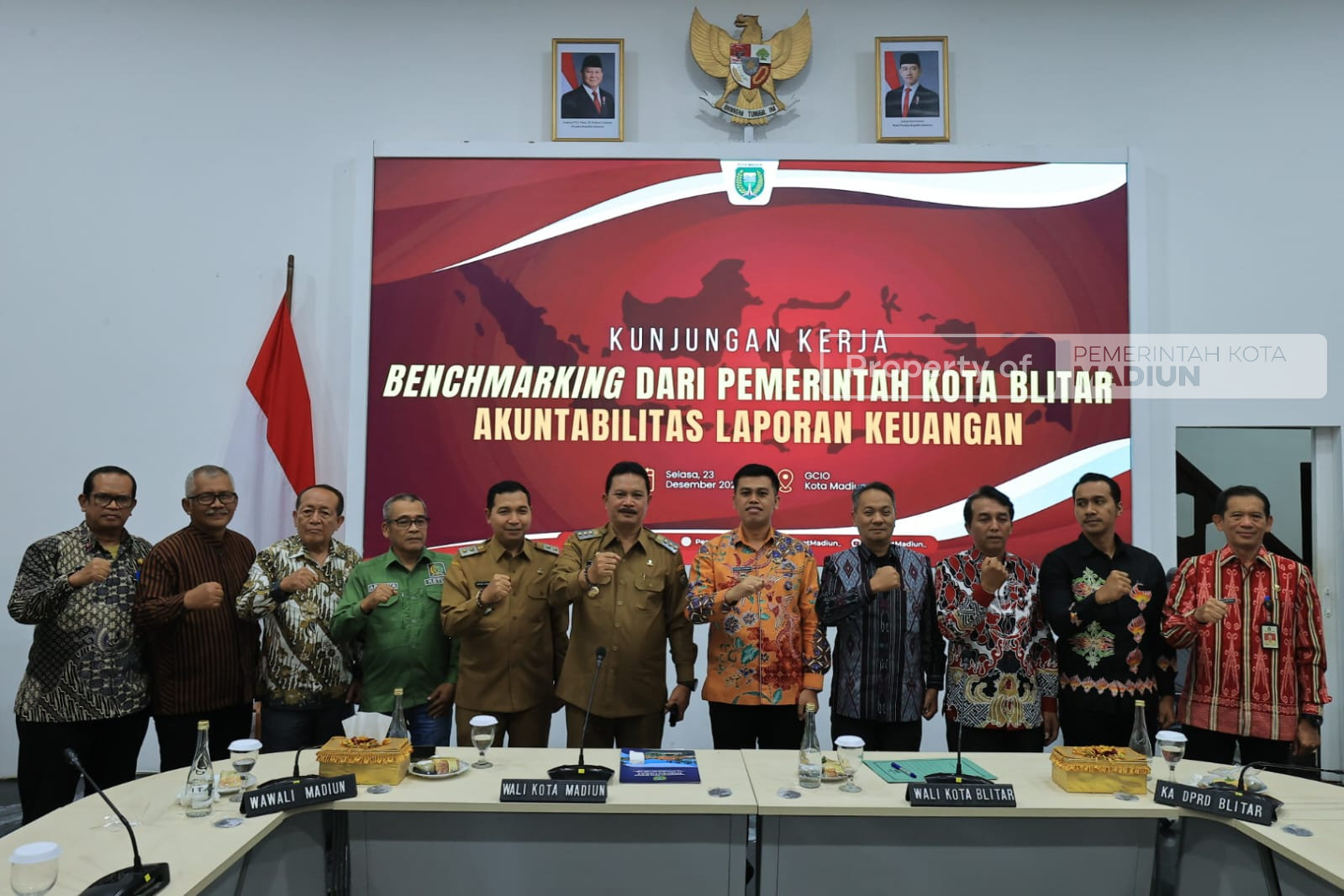 Terima Kunjungan Kerja Pemkot Blitar, Wali Kota Madiun Paparkan Akuntabilitas Keuangan dan Perkembangan Pembangunan Kota
