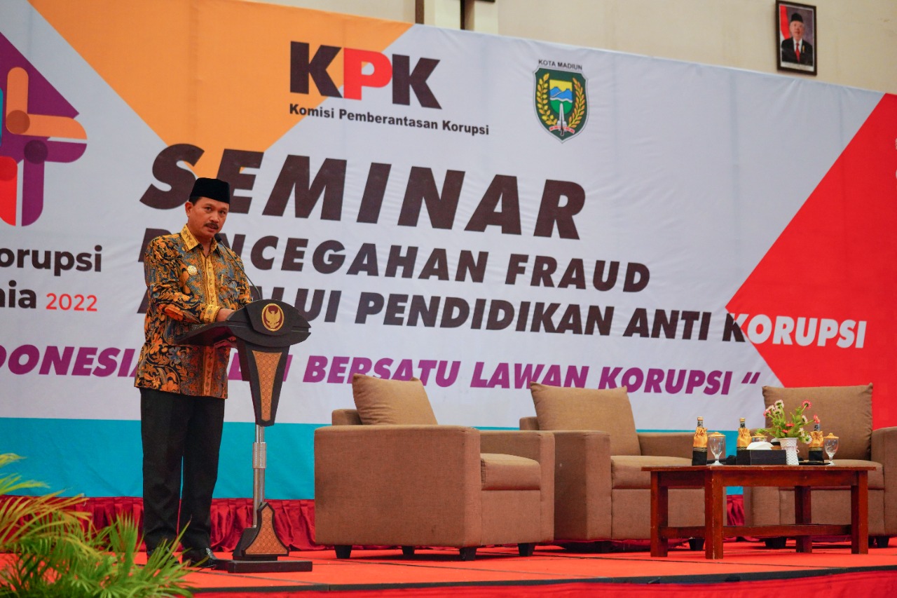 Hadiri Seminar Hari Anti Korupsi, Wali Kota Sampaikan Komitmen Kota Madiun Perangi Korupsi