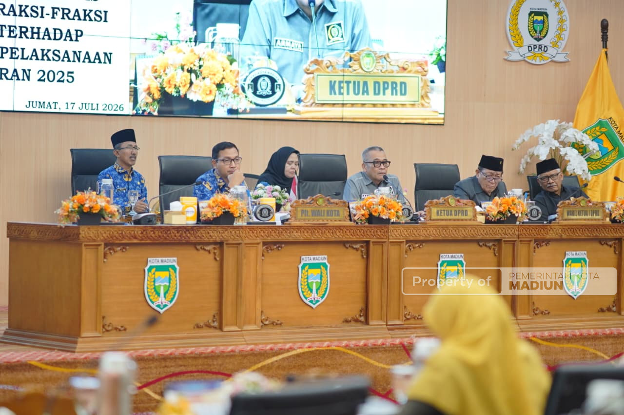 Jawab Pandangan Fraksi-Fraksi DPRD, Plt Wali Kota Tegaskan Komitmen Perkuat Tata Kelola Keuangan Daerah