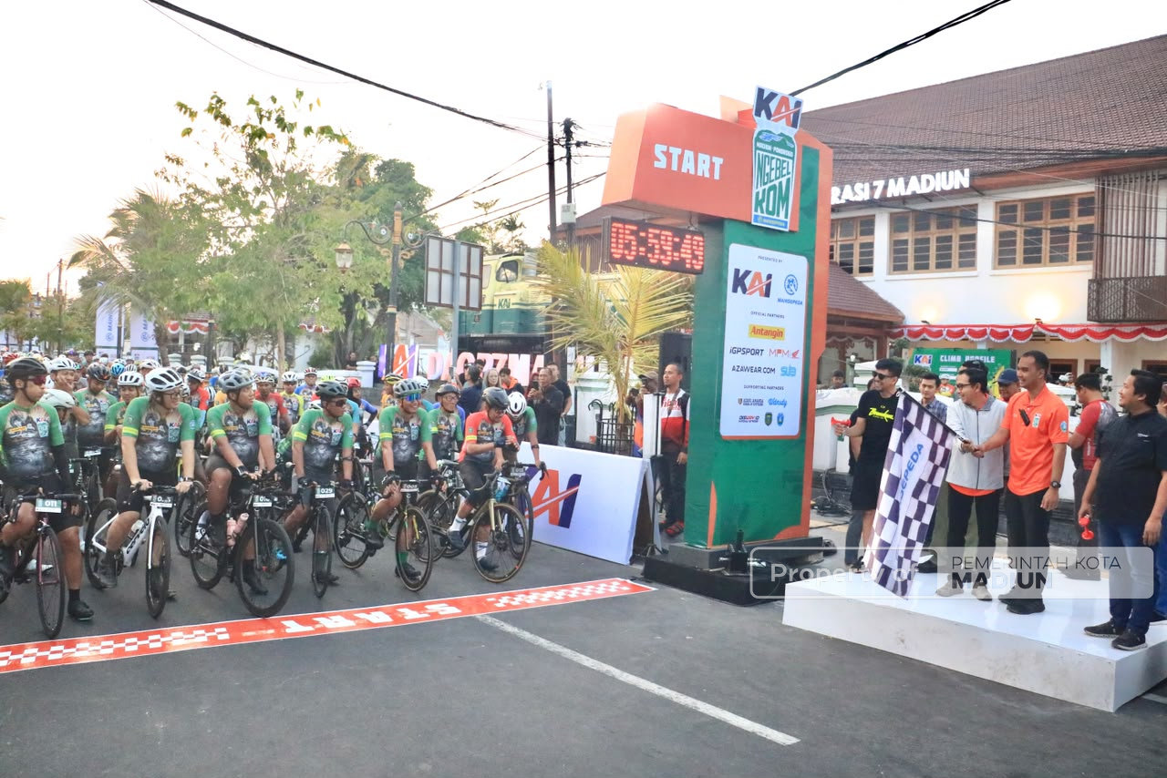 Plt Wali Kota Lepas 500 Peserta KAI Ngebel KOM 2026, Promosikan Pariwisata dan Gerakkan Ekonomi Kota Madiun