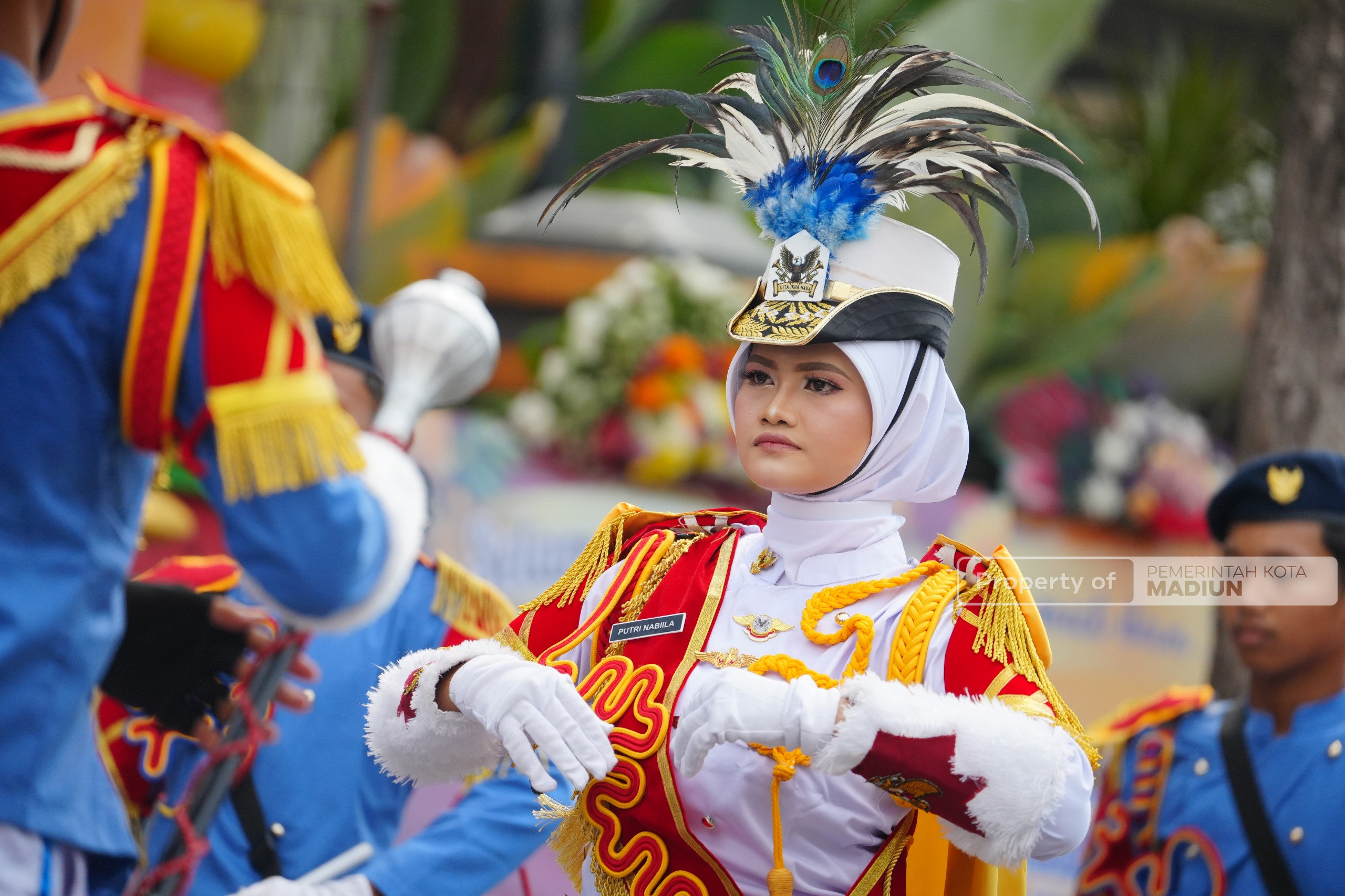 Parade Military Drumband Semarakkan HUT ke-108 Kota Madiun, Plt Wali Kota Harap Ekonomi Lokal Kian Bergeliat
