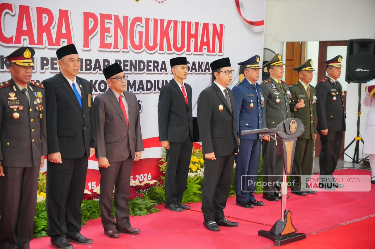 62 Paskibraka Kota Madiun Resmi Dikukuhkan, Plt Wali Kota Tekankan Tugas Mengawal Perjuangan Bangsa