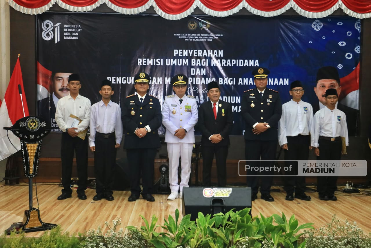 Plt Wali Kota Hadiri Penyerahan Remisi Warga Binaan Lapas I Madiun