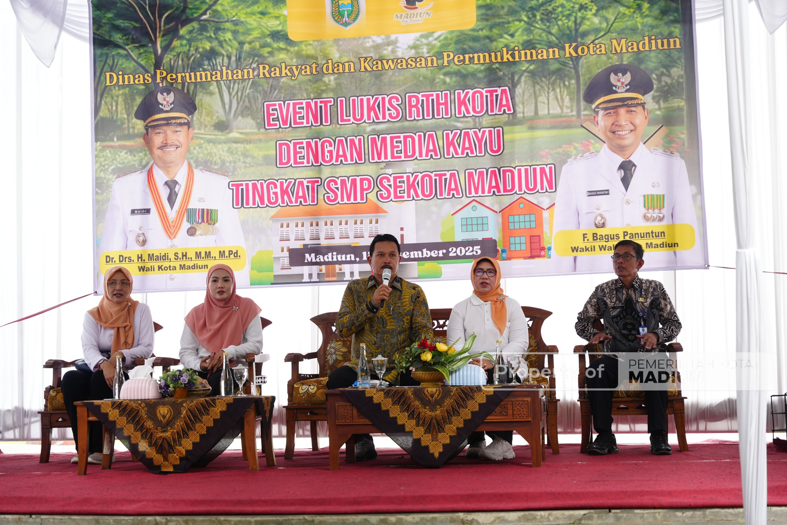 RTH Kota Madiun Jadi Wadah Kreativitas Pelajar, Wali Kota Dorong Seni Anak untuk Pelestarian Lingkungan
