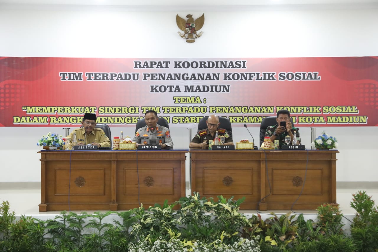 Buka Rakor Tim Terpadu Penanganan Konflik, Wali Kota Ajak Babinsa Dan Babinkamtibmas Tingkatkan Koordinasi Untuk Jaga Kondusifitas Kota