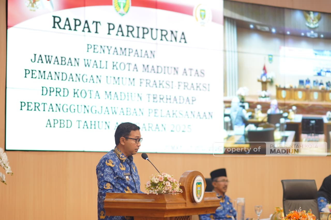 Jawab Pandangan Fraksi-Fraksi DPRD, Plt Wali Kota Tegaskan Komitmen Perkuat Tata Kelola Keuangan Daerah