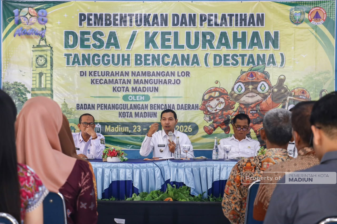 Pemkot Madiun Cetak Kelurahan Tangguh Bencana, Warga Dibekali Mitigasi hingga Respons Darurat