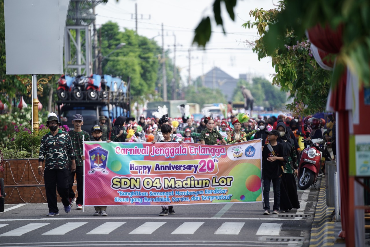 Libatkan Siswa Hingga Wali Murid, Peringatan HUT SDN 04 Madiun Lor Kian Bermakna