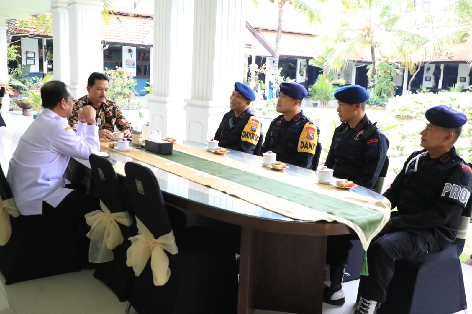 Jalin Sinergitas, Danyon C Pelopor Sat Brimob Gelar Pertemuan Bersama Wali Kota