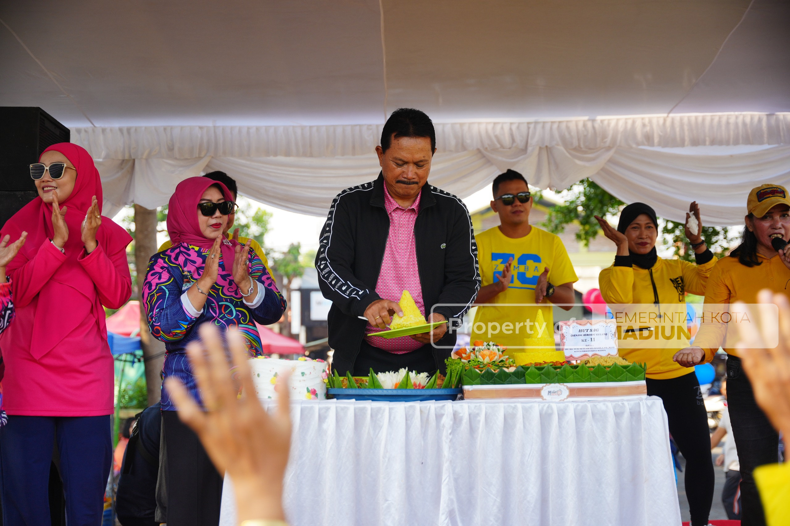 Wali Kota Madiun Hadiri Senam Bersama Peringatan HUT ke-11 Komunitas SAG