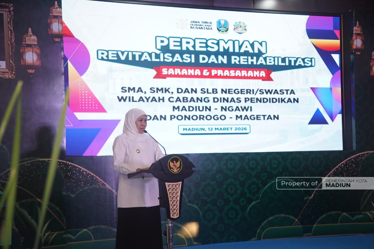 Sembilan Sekolah Tingkat Menengah Atas Kota Madiun Dapat Bantuan Program Revitalisasi, Diresmikan Gubernur Sore Tadi