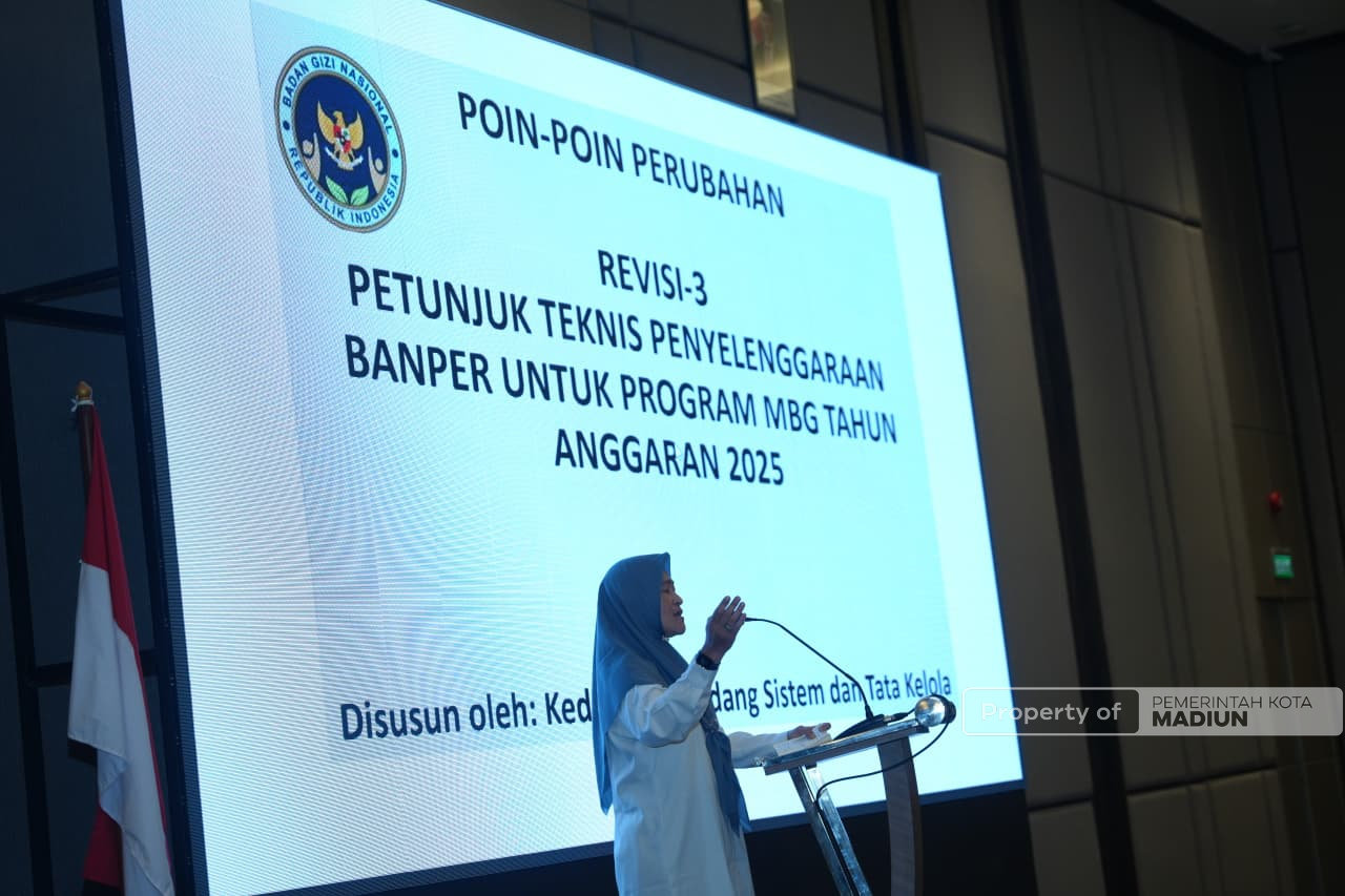 Hadiri Sosialisasi dan Penguatan Tata Kelola MBG, Plt Wali Kota Madiun Tegaskan Komitmen pelaksanaan Program MBG demi Generasi Emas 2045