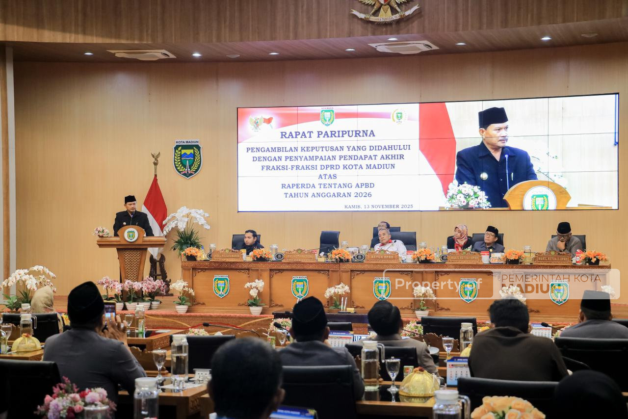 Resmi Digedok! Pemkot-DPRD Kota Madiun Sepakati Raperda APBD 2026