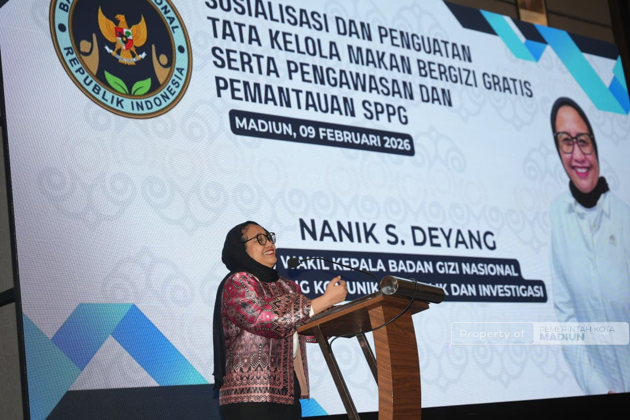 Hadiri Sosialisasi dan Penguatan Tata Kelola MBG, Plt Wali Kota Madiun Tegaskan Komitmen pelaksanaan Program MBG demi Generasi Emas 2045
