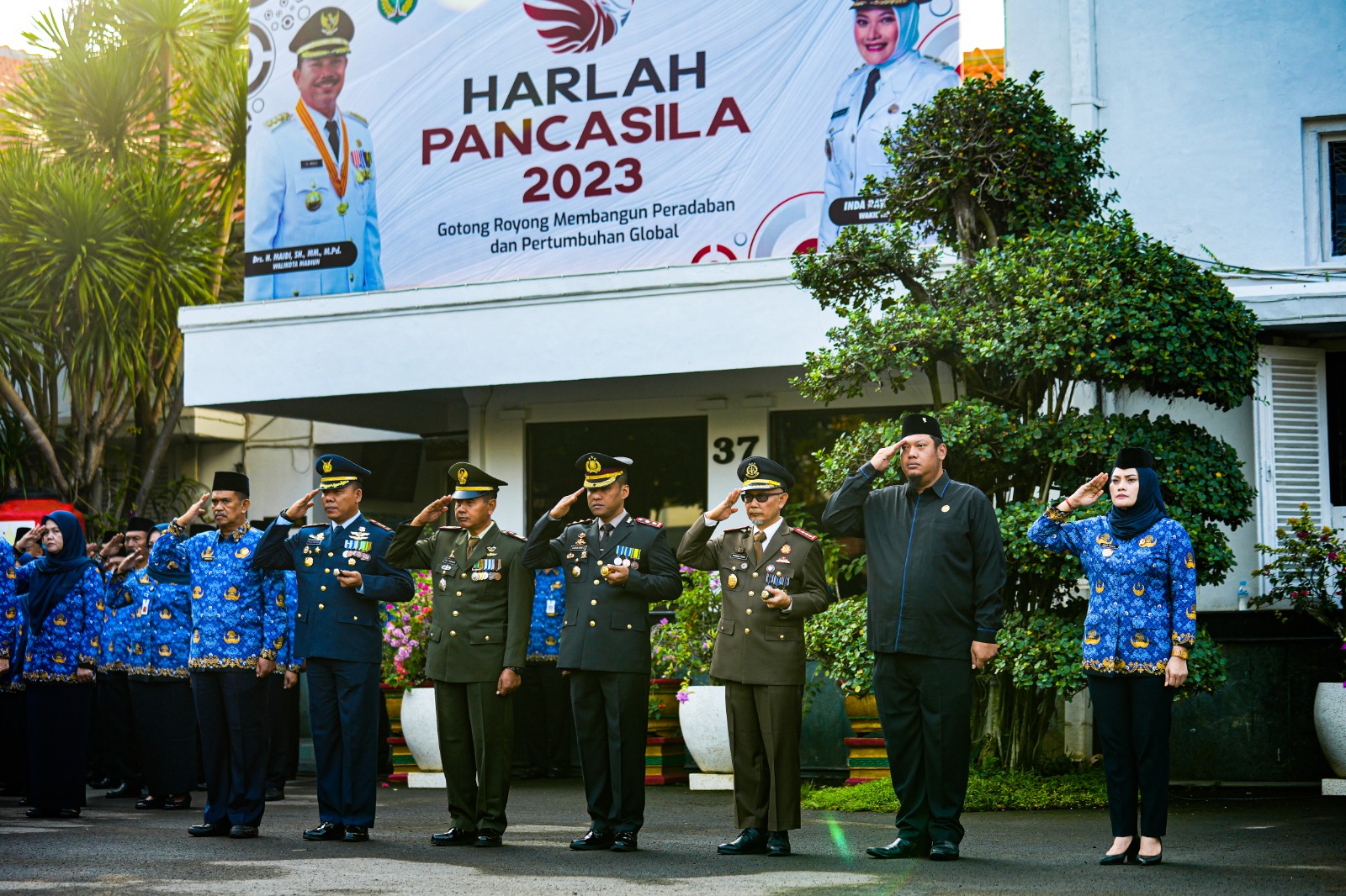 Pimpin Upacara Harlah Pancasila, Wali Kota Ajak Masyarakat Tingkatkan Gotong Royong
