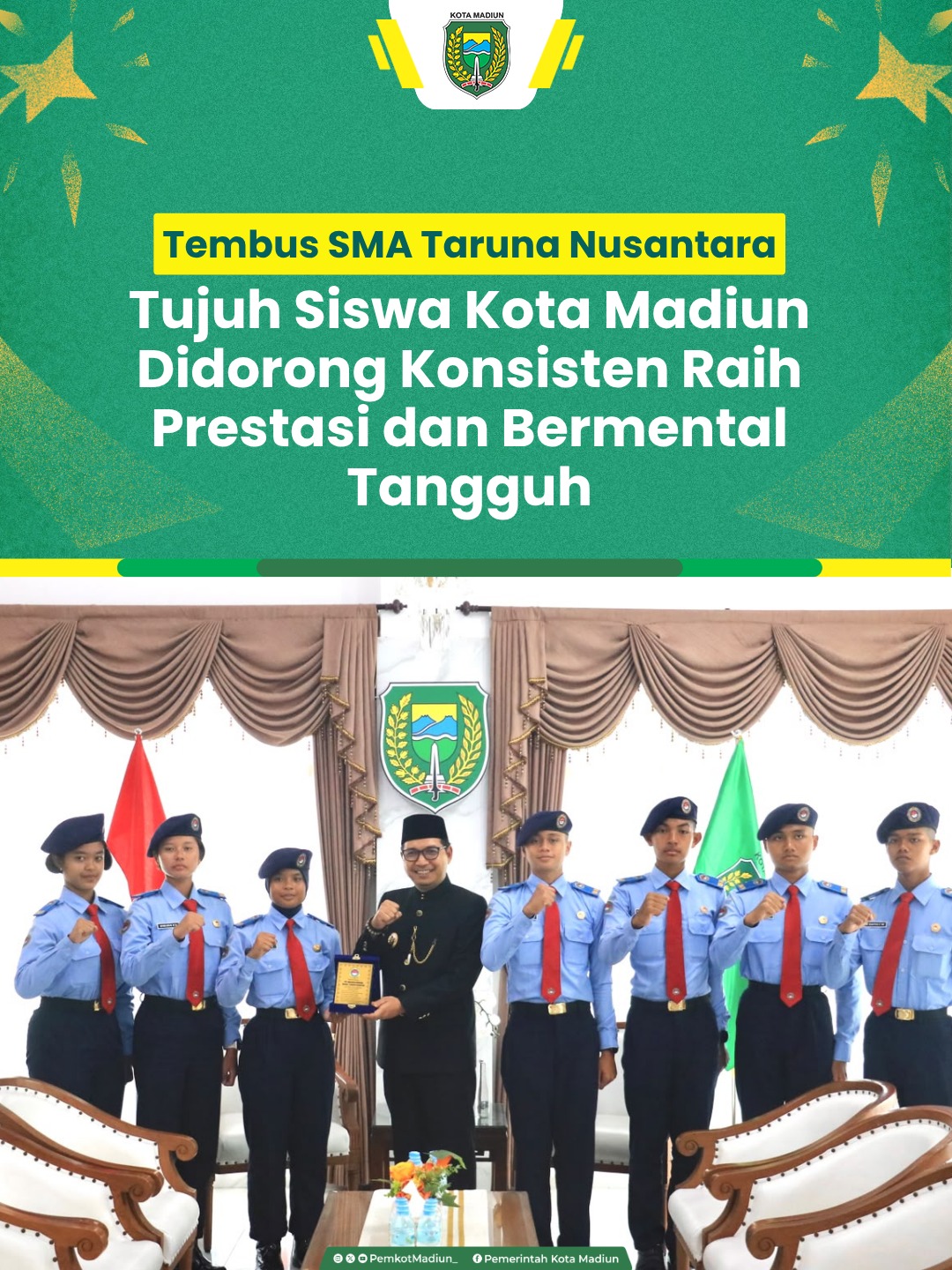 Tujuh siswa asal Kota Madiun berhasil menembus SMA Taruna Nusantara dan kini menempuh pendidikan di sejumlah kampus yang...