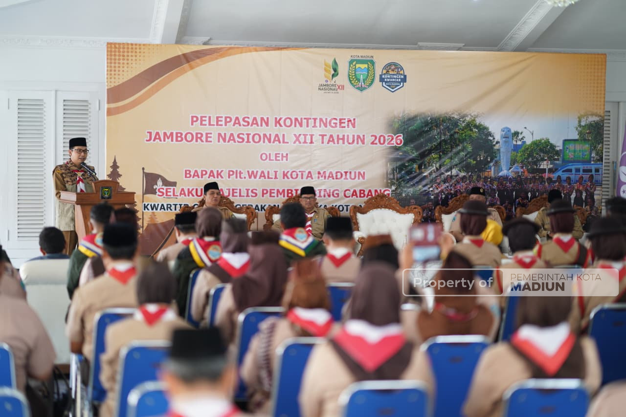 Plt Wali Kota Bekali Kontingen Jamnas XII, Minta Peserta Jadi Duta Kota Madiun