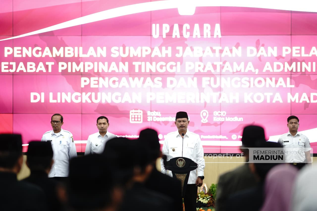 Tutup Tahun 2025, Wali Kota Madiun Lantik 59 Pejabat untuk Perkuat Akselerasi Kinerja