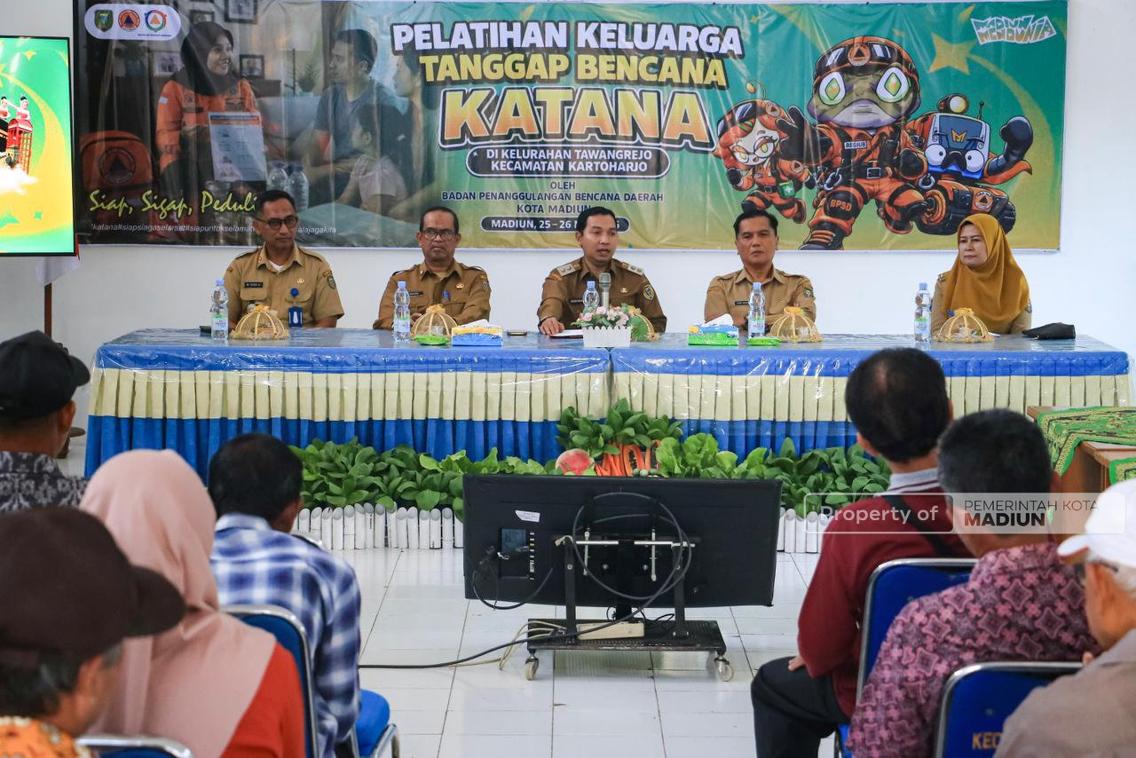 Antisipasi Kemarau Ekstrem, Pemkot Madiun Gelar Pelatihan Keluarga Tanggap Bencana di Tawangrejo