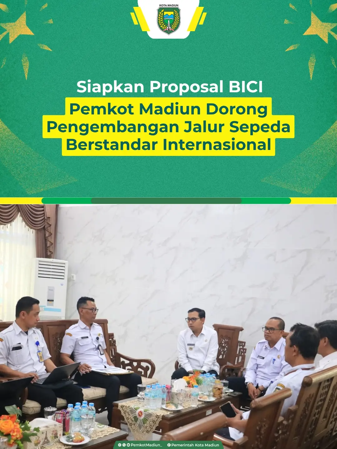 Pemerintah Kota Madiun menyiapkan proposal untuk mengikuti Bloomberg Initiative for Cycling Infrastructure (BICI). Progr...