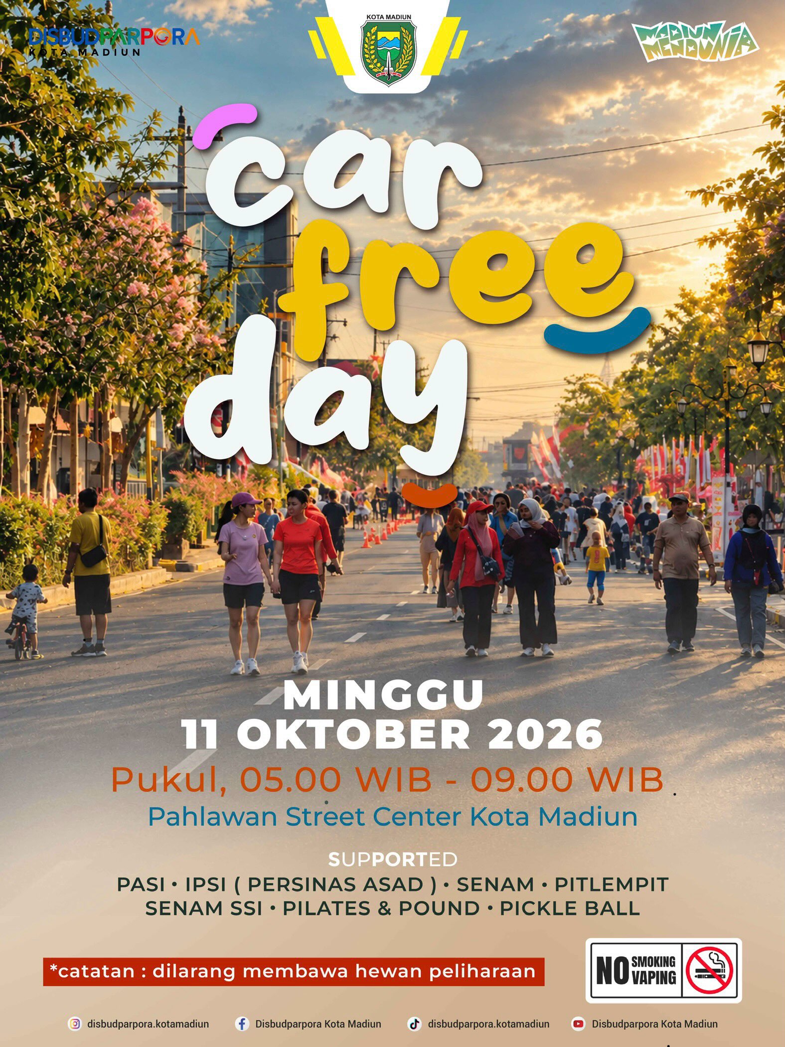 Weekend plan: CFD di Madiun! Siapa nih yang mau ikut? 🙋‍♀️🙋‍♂️ Yuk, sambut hari Minggu ceria dengan hidup sehat dan ak...