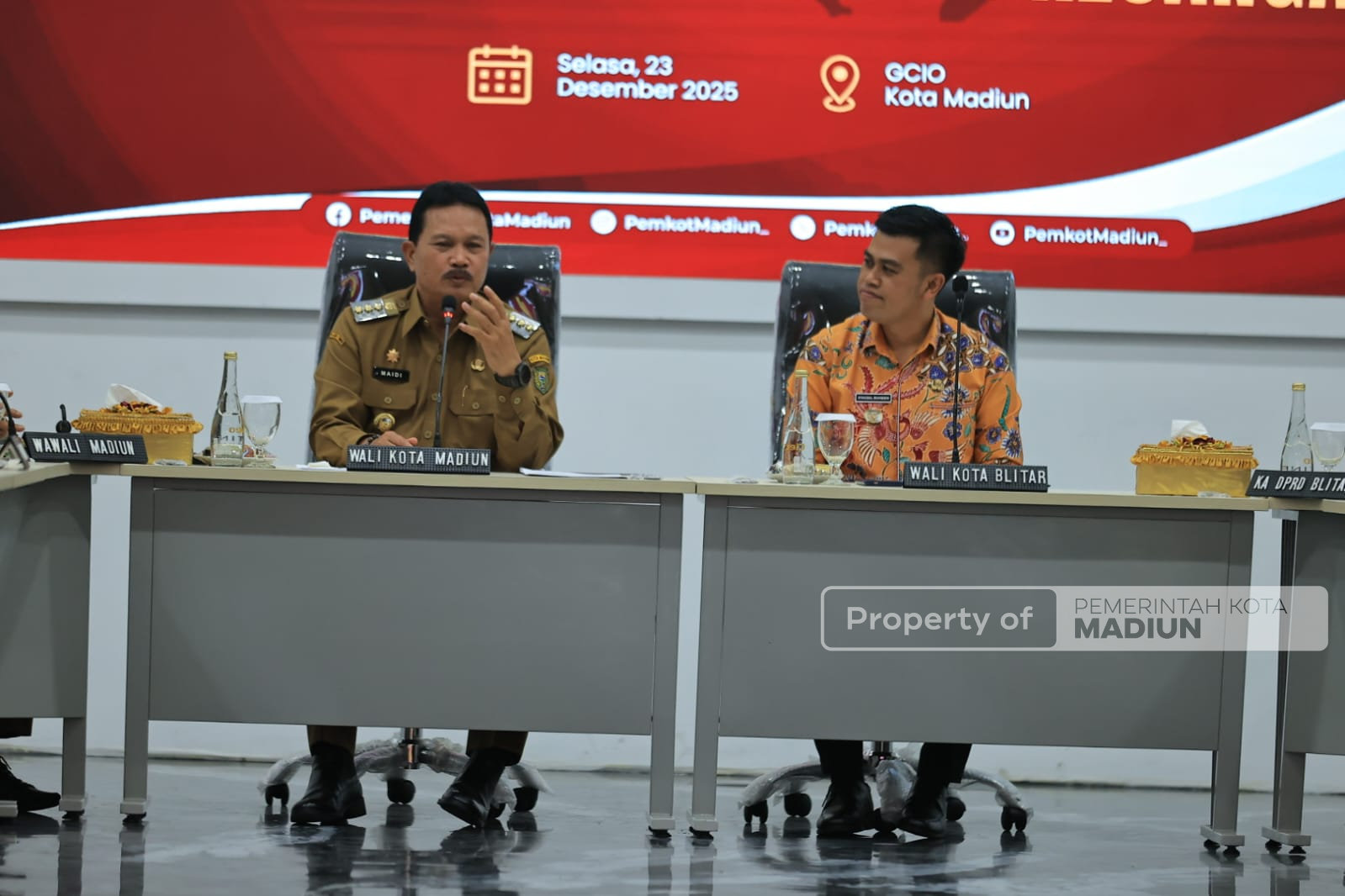 Terima Kunjungan Kerja Pemkot Blitar, Wali Kota Madiun Paparkan Akuntabilitas Keuangan dan Perkembangan Pembangunan Kota
