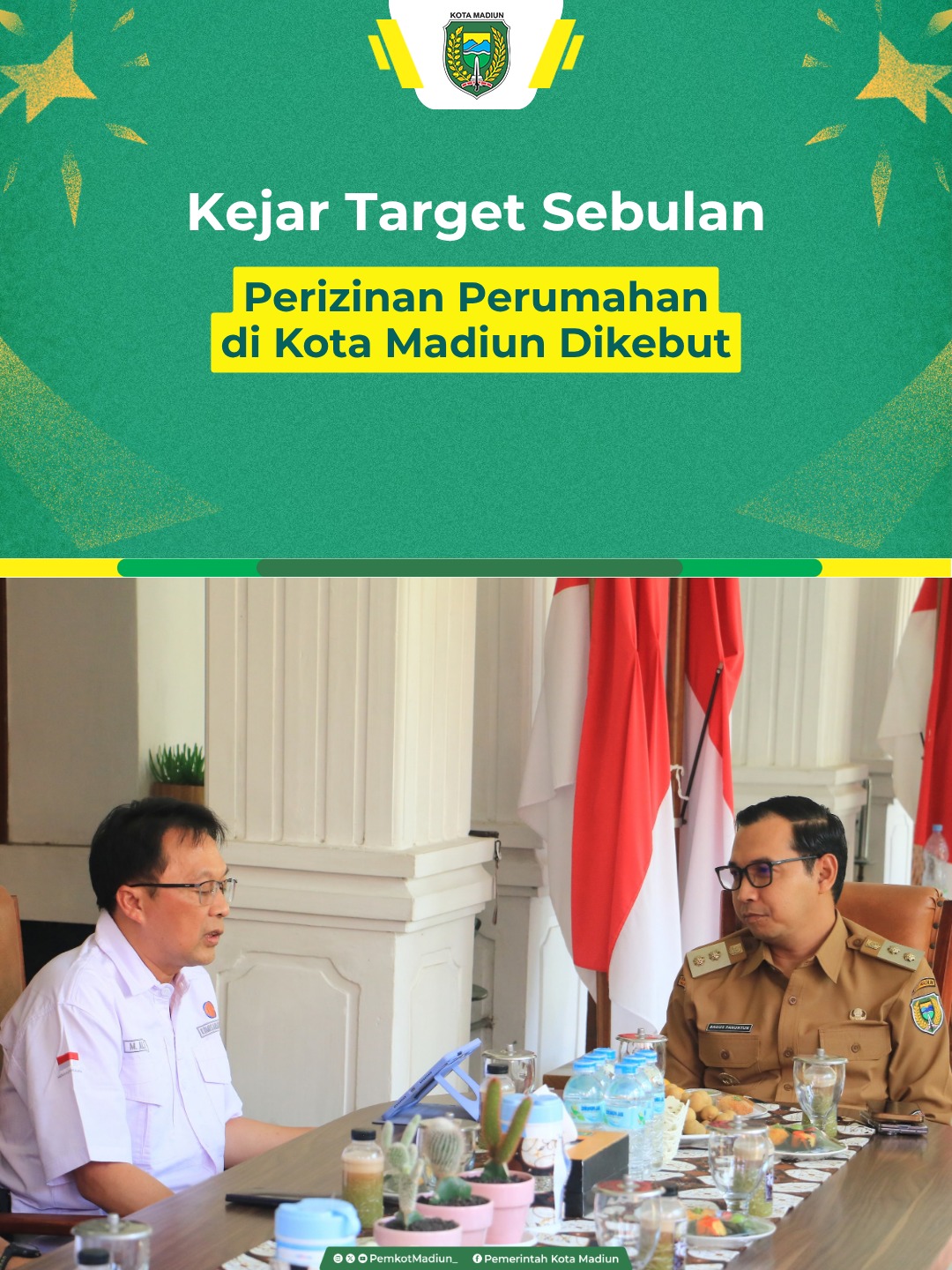 Pemkot Madiun bergerak cepat mengurai kendala investasi perumahan di wilayahnya. Menindaklanjuti audiensi bersama Paguyu...