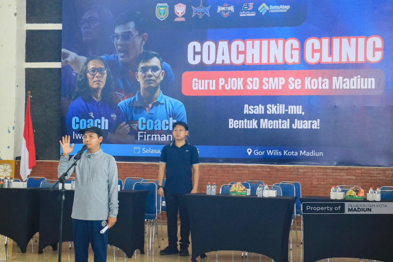 Buka Coaching Clinic, Plt Wali Kota Madiun Dorong Guru PJOK Cetak Generasi Sehat Berkarakter