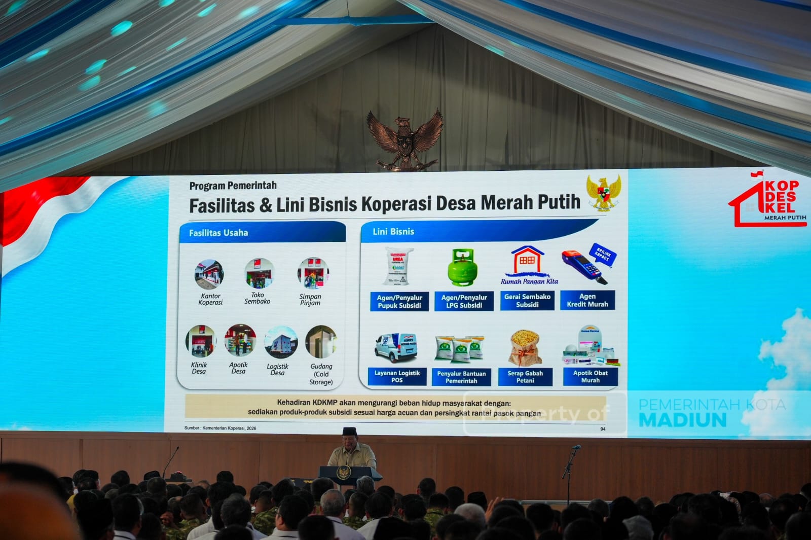 Plt Wali Kota Madiun Hadiri Peresmian 1.061 KDKMP Nasional di Nganjuk