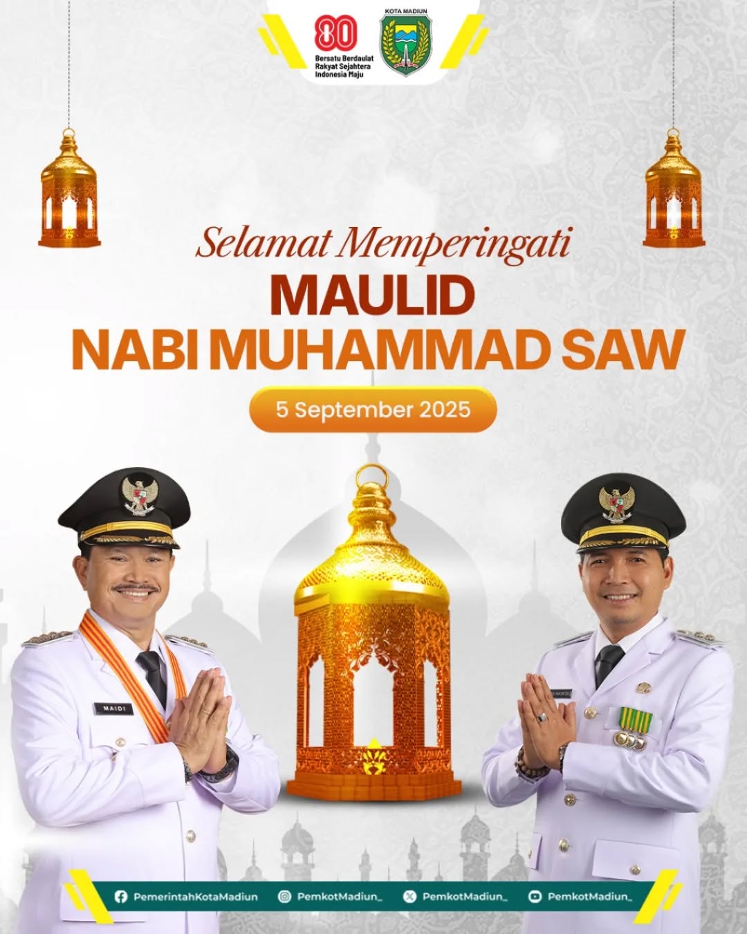 Selamat Memperingati Maulid Nabi Muhammad SAW 1447 H. Mari jadikan momentum penuh makna ini sebagai teladan dalam kehidu...