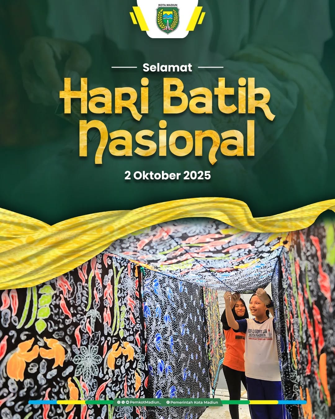 Selamat Hari Batik Nasional Setiap motif batik menyimpan banyak filosofi dan makna. Di Hari Batik Nasional ini, mari kit...