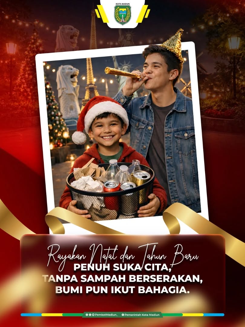 Hari Natal dan Tahun Baru segera tiba Mari rayakan dengan penuh suka cita sembari tetap menjaga kebersihan lingkungan. J...